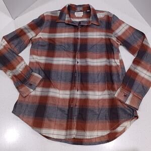 Weatherproof Vintage Women's Long Sleeve Flannel Up Button Up Size M